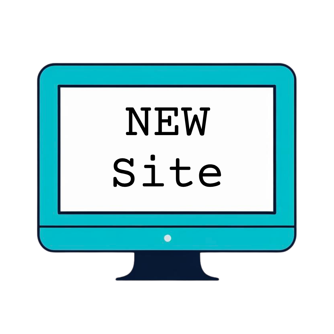 The words "New Site" Displayed on a Computer Monitor